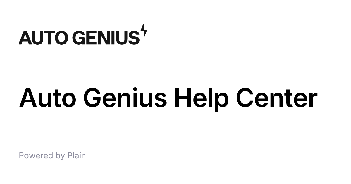 Auto Genius Help Center